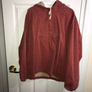 Canvas shell hooded jacket